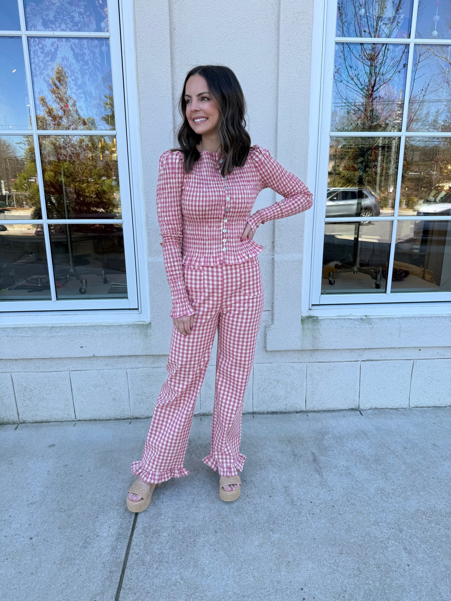 Pink Gingham Paloma Pant