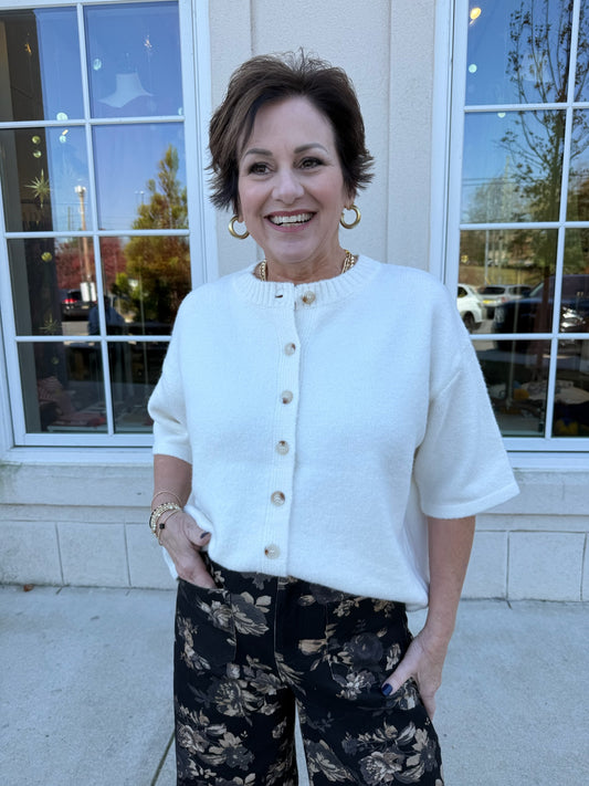 Off White Cozy Brushed Sweater