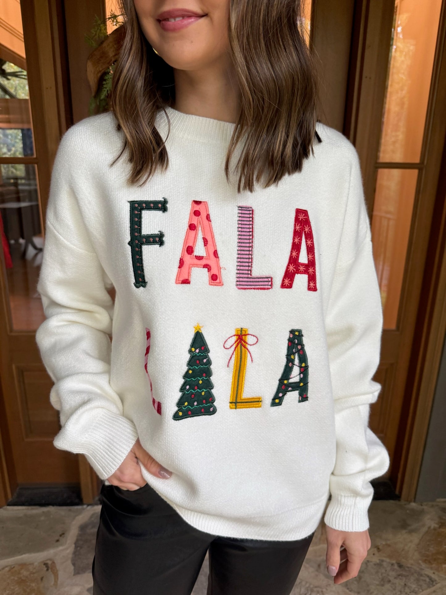 White FaLa LaLa Knit Sweater