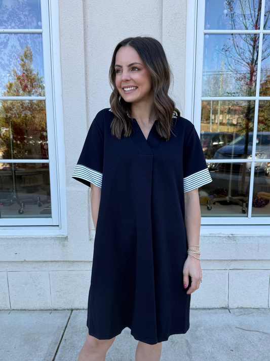 Navy Heavy Knit Mini