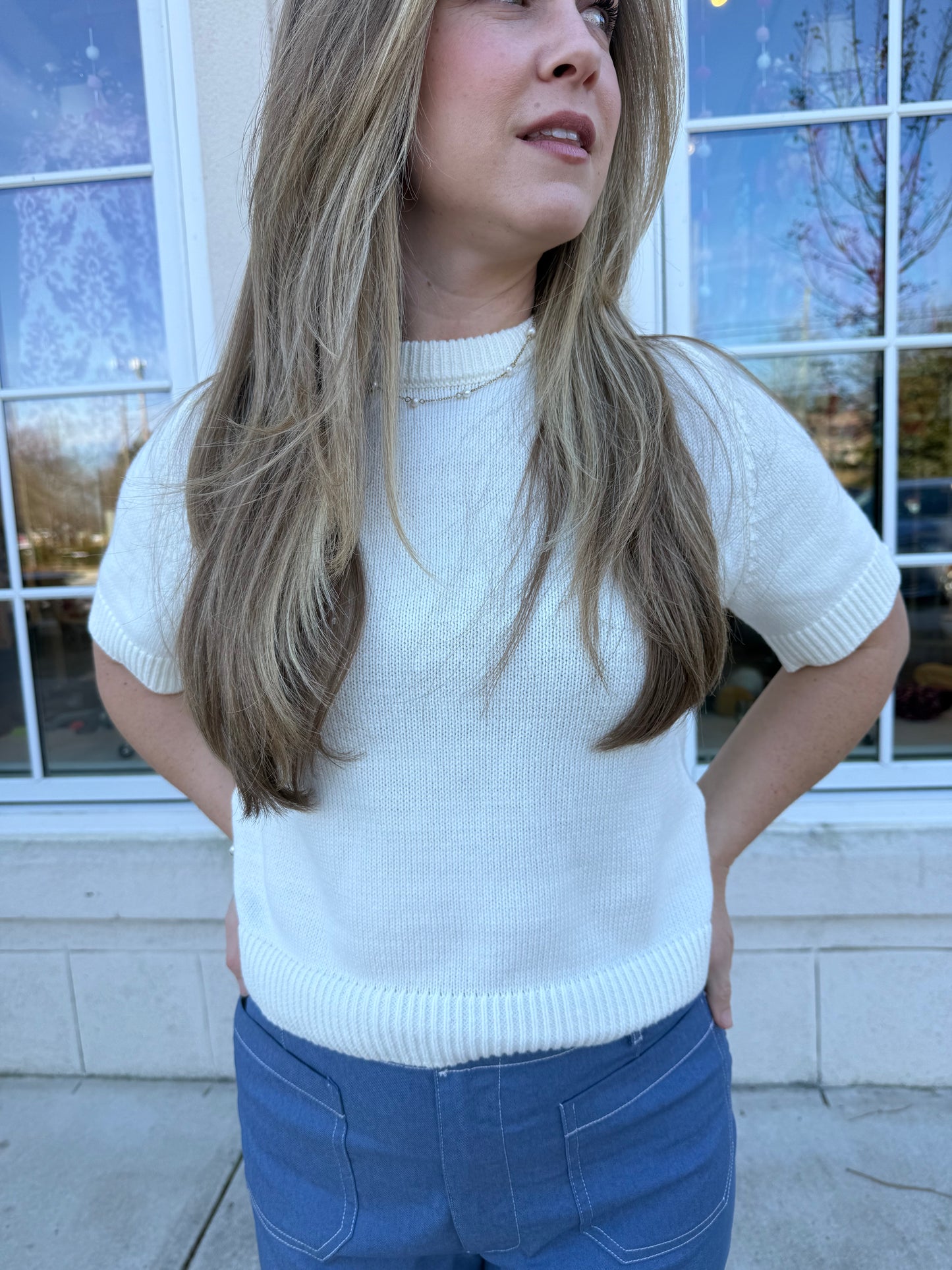 Ivory Ragland Sleeve Sweater