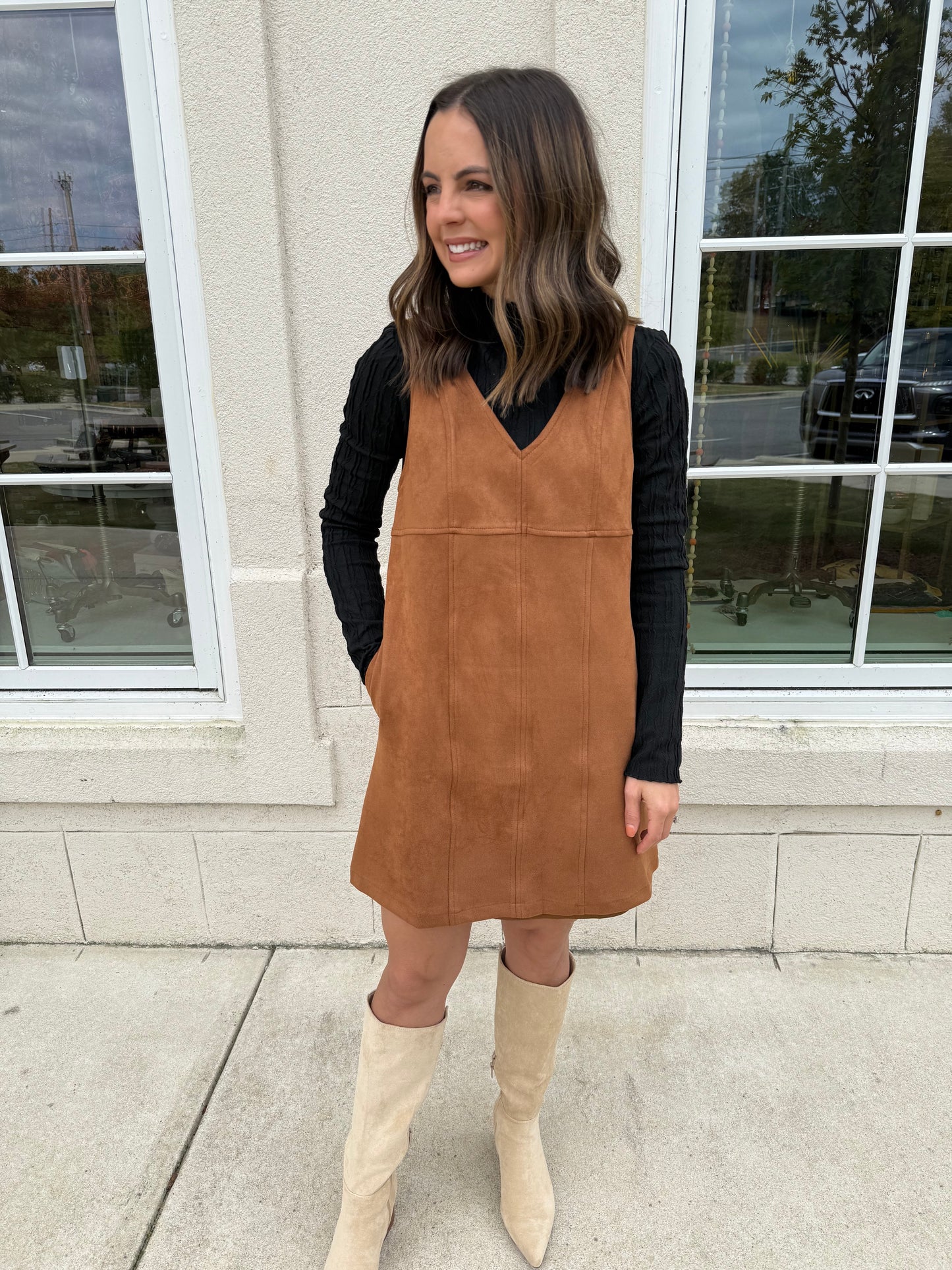 Lt Brown Suede Mini
