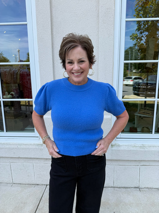 Diva Blue Sweater Top