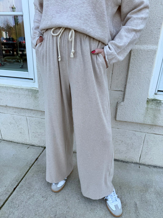 Taupe Soft Touch Knit Pant