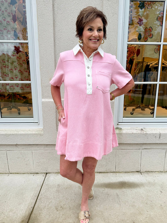 Baby Pink T-shirt Mini Dress