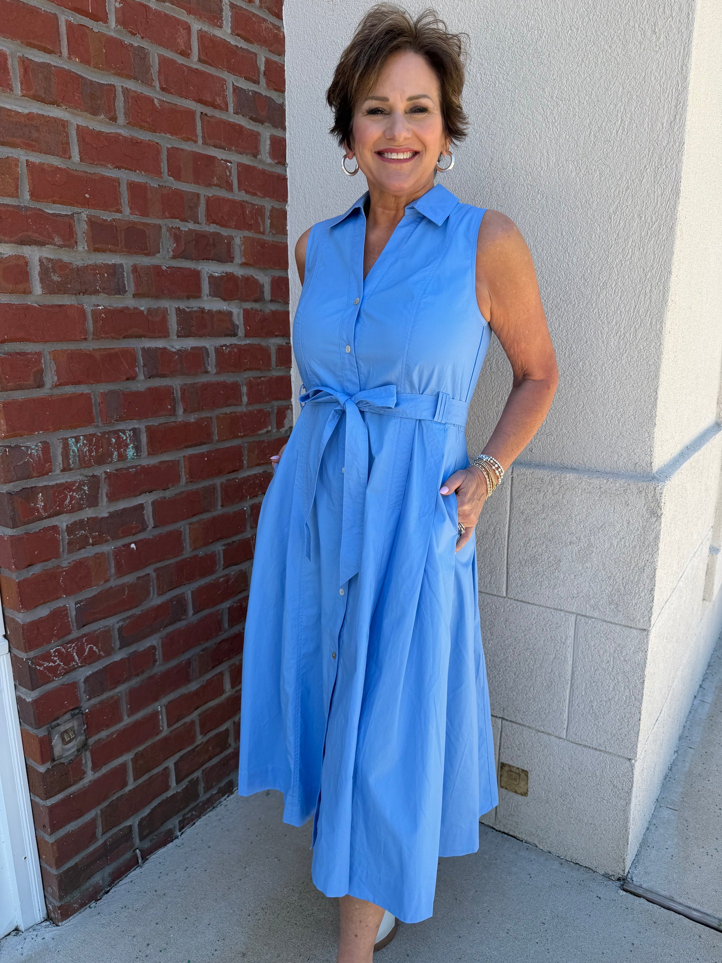Urban Blue A-Line Shirt Dress