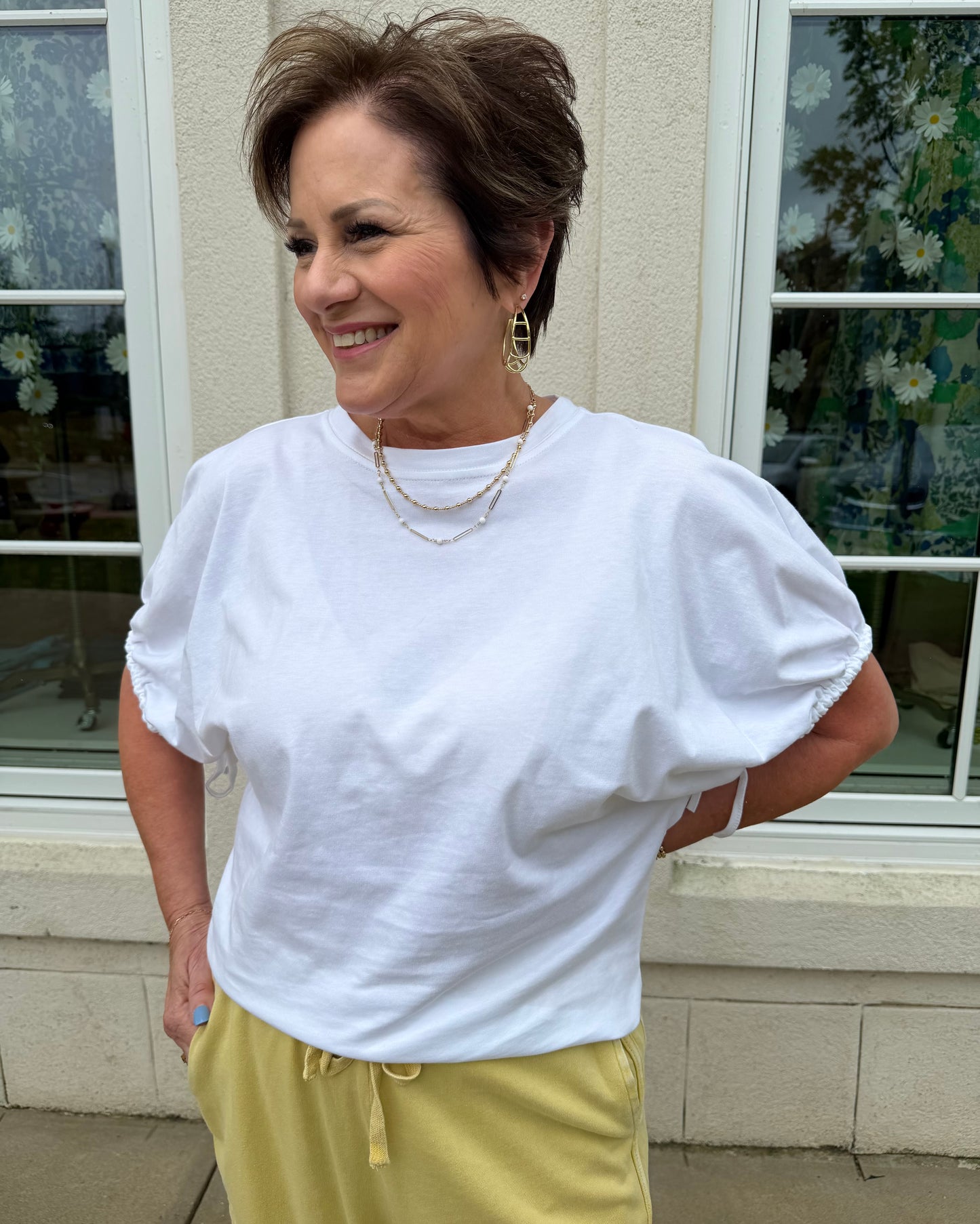 Off White Dolman Sleeve Tee