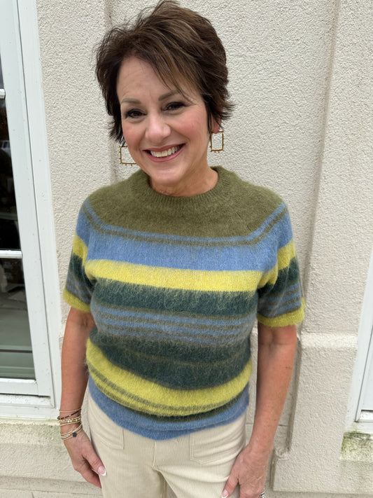 Multi Stripe Sweater Top
