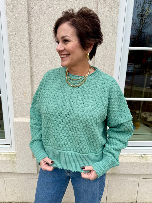 Pistachio Textured Sweater