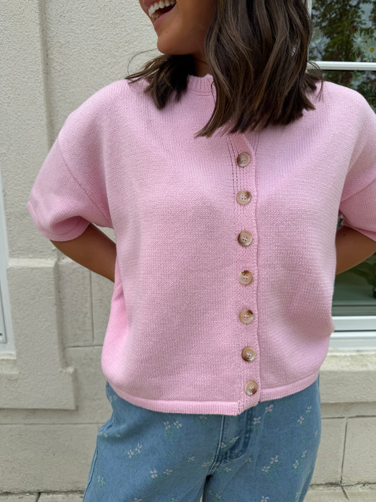 Ballet Button Up Knit Sweater