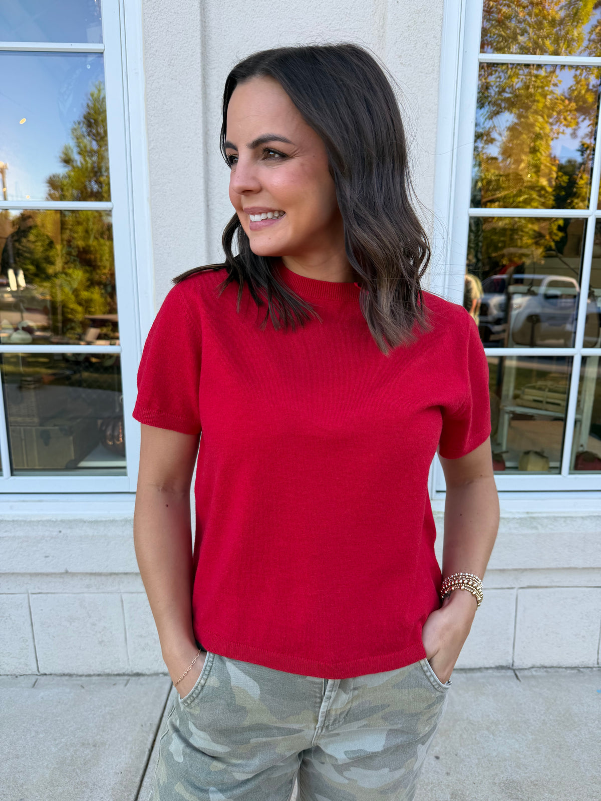 Chili Crew Neck Knit Top