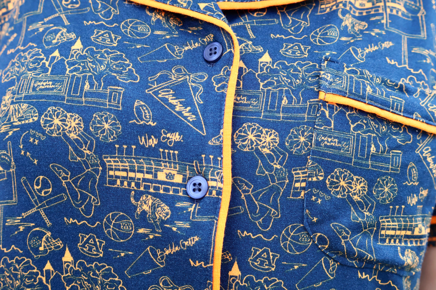 Team Auburn Toile Pajamas