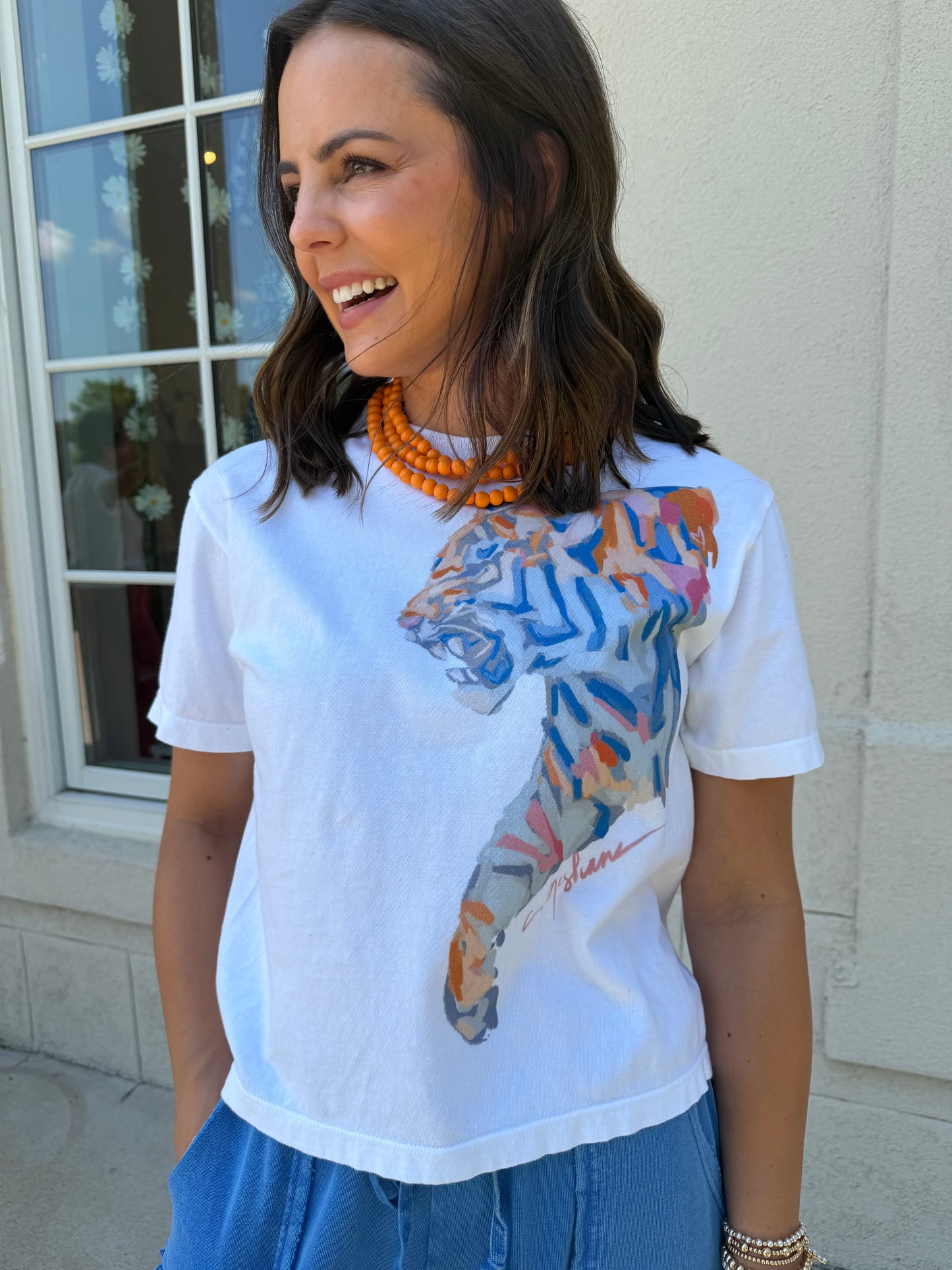 Tiger Blue Roar Boxy Tee