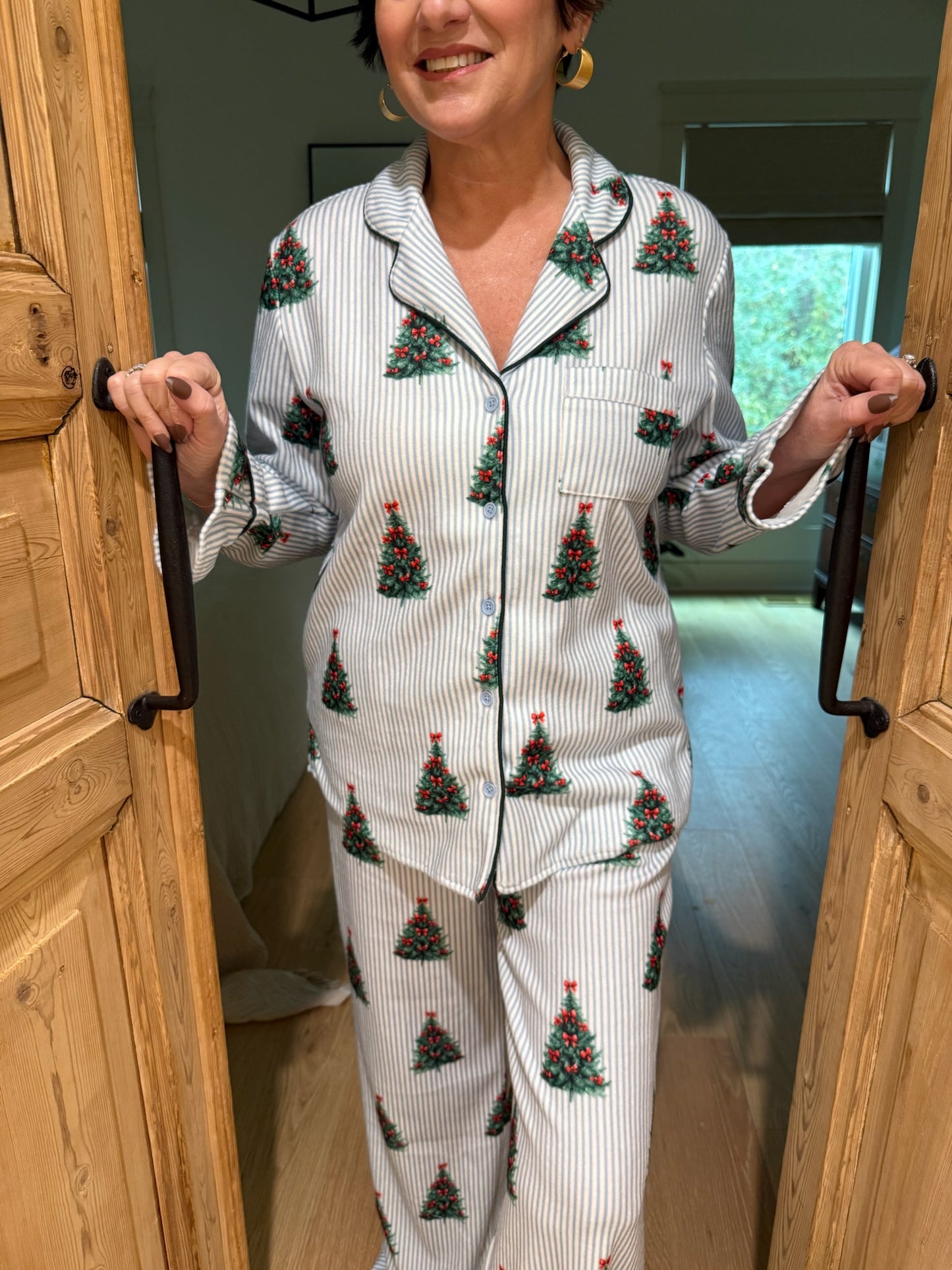 Christmas Tree Striped Pajamas