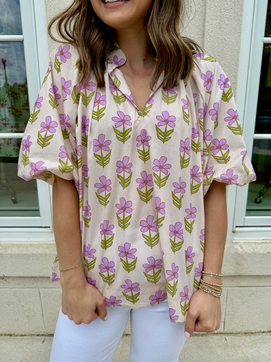 Blush and Lavender Top