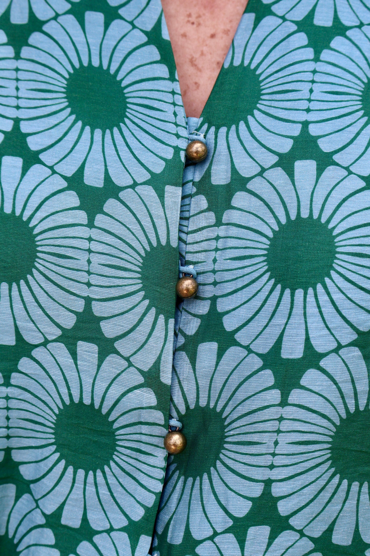 Hunter Green Floral Top