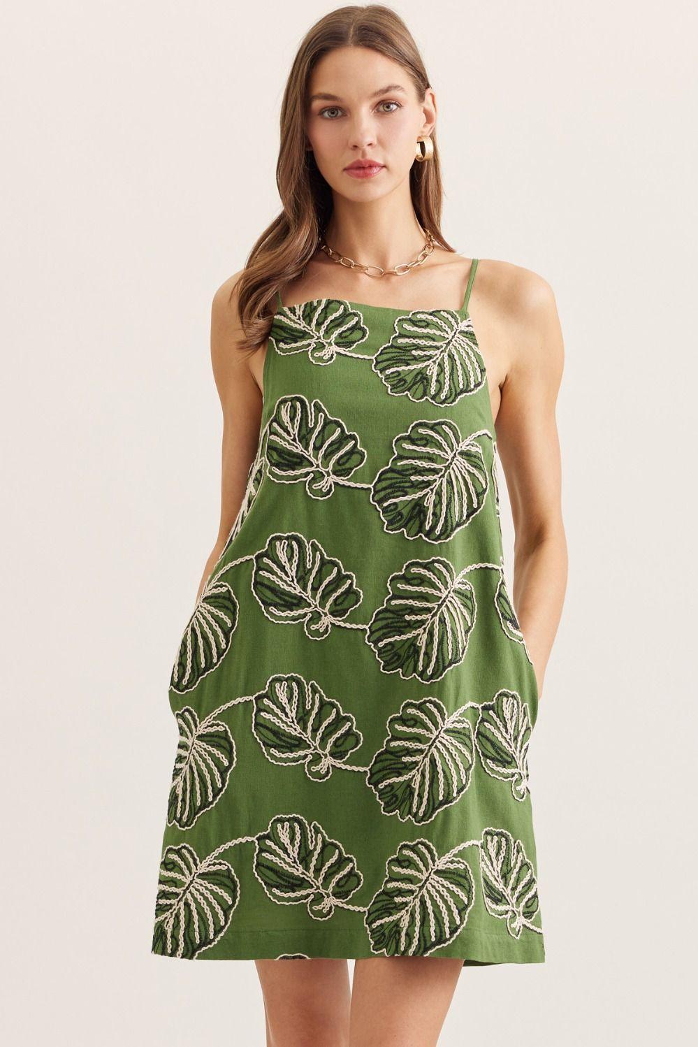 Matcha Leaf Mini Dress