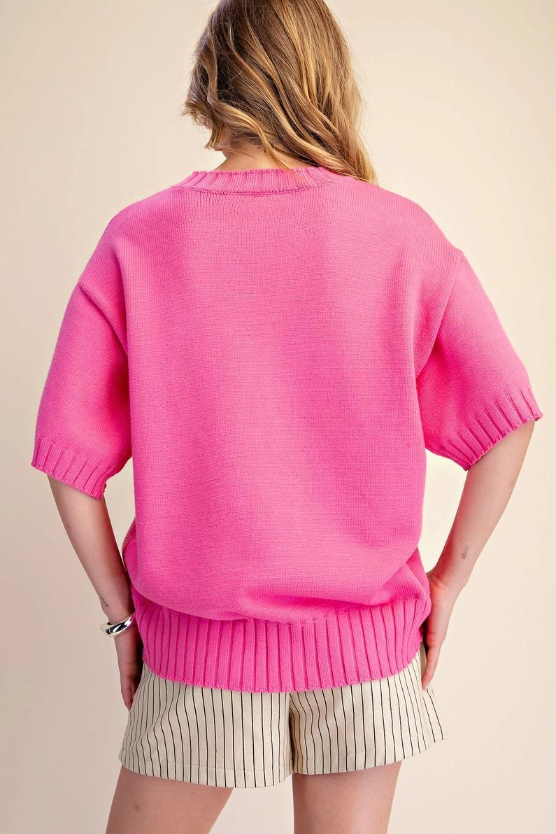 Pink Soft Asymmetric Sweater