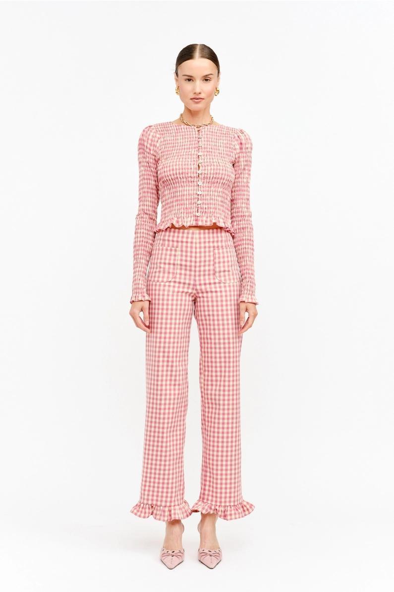Pink Gingham Paloma Pant