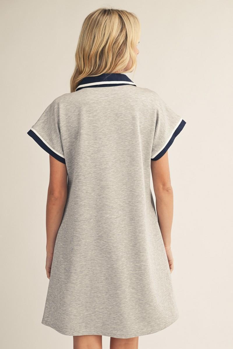 Heather Grey Scuba Casual Dress