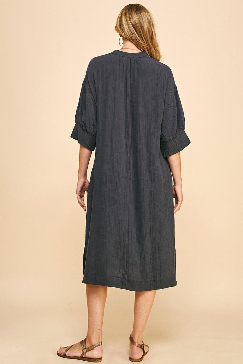 Charcoal Loose Fit Midi