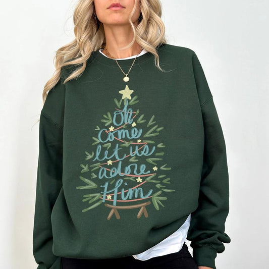 Oh, Come Let Us Adore Him Sweatshirt