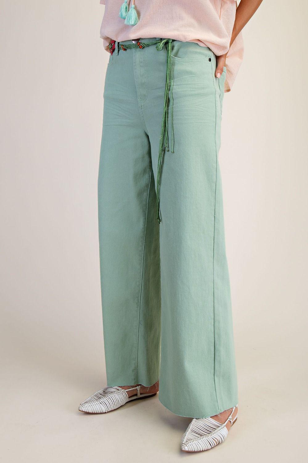 Mint Sage Soft Stretch Twill Pants
