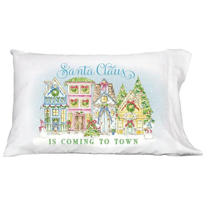 Santa Clause Snow Village... Pillowcase