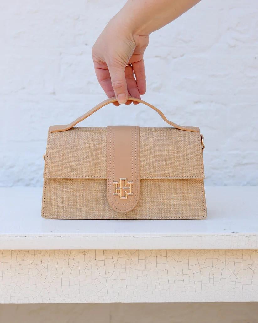 Natural Waverly Clutch
