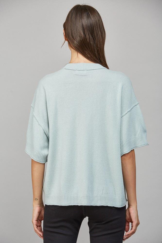Soft Mint Cashmere Blend Sweater