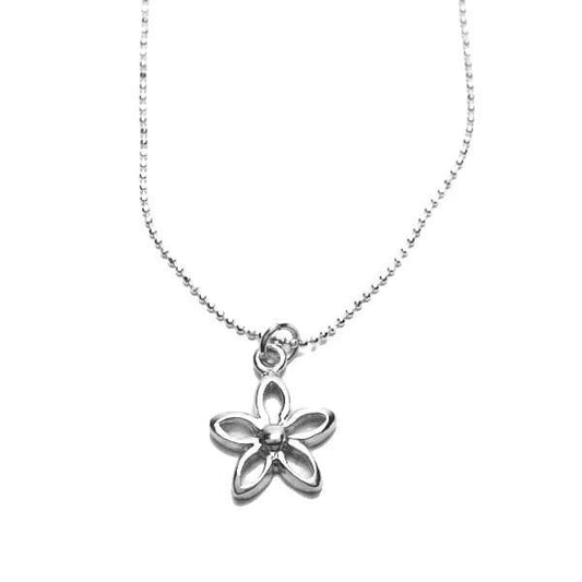Open Flower Delicate Silver necklace