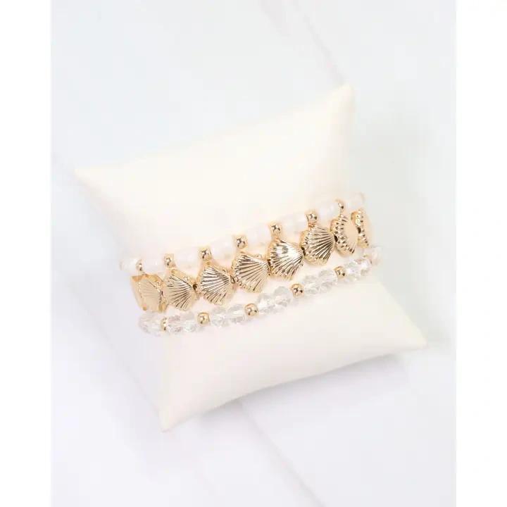 Dayton Shell Stretch Bracelet Set