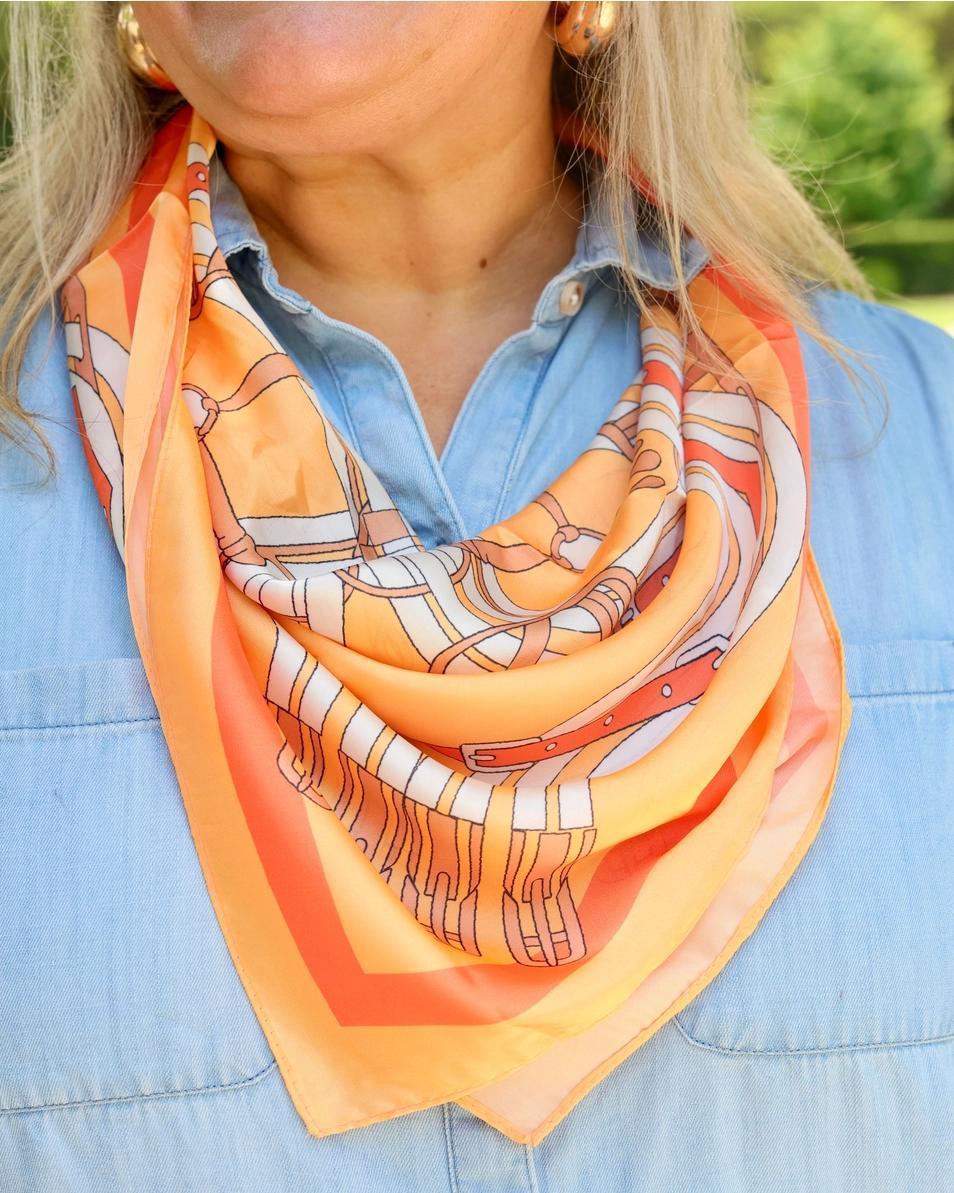 Diane Equestrian Print Scarf