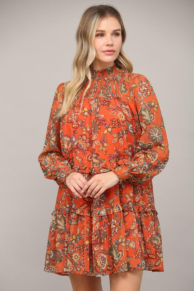 Rust Orange Multi Dress