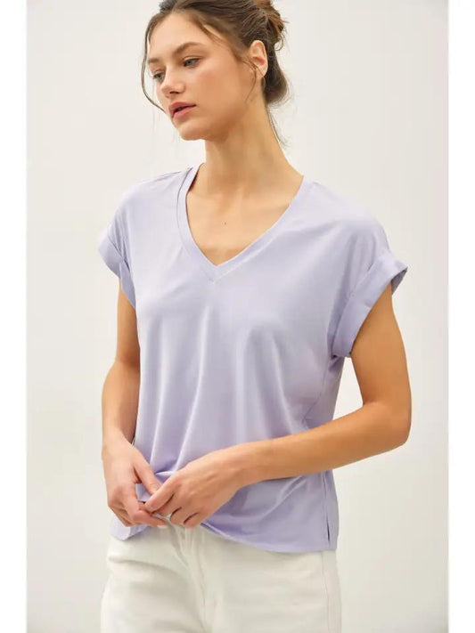 Soft Periwinkle Cap Sleeve Cool Top