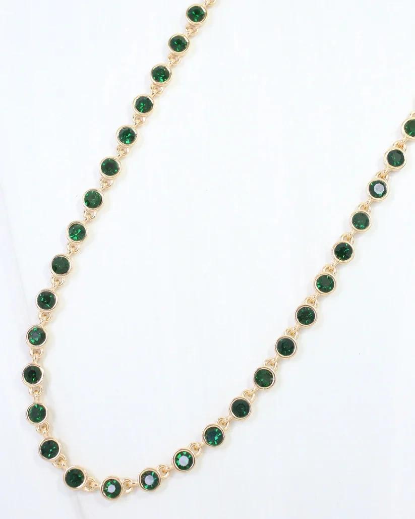 Castile Emerald Crystal Necklace