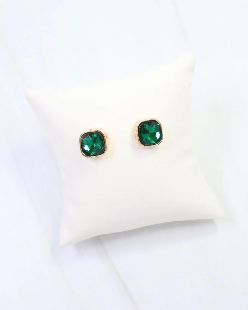 Fontaine Emerald Crystal Stud