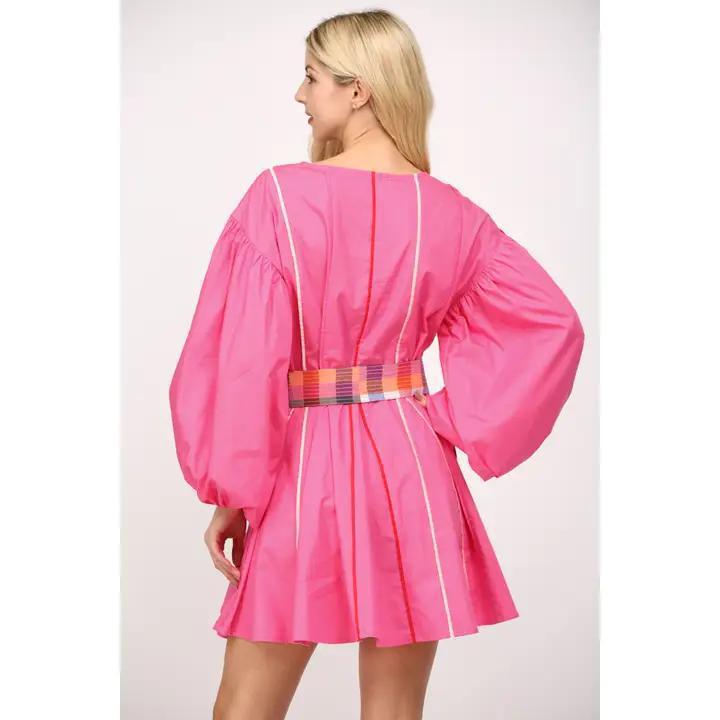 Hot Pink Fit and Flare Dress