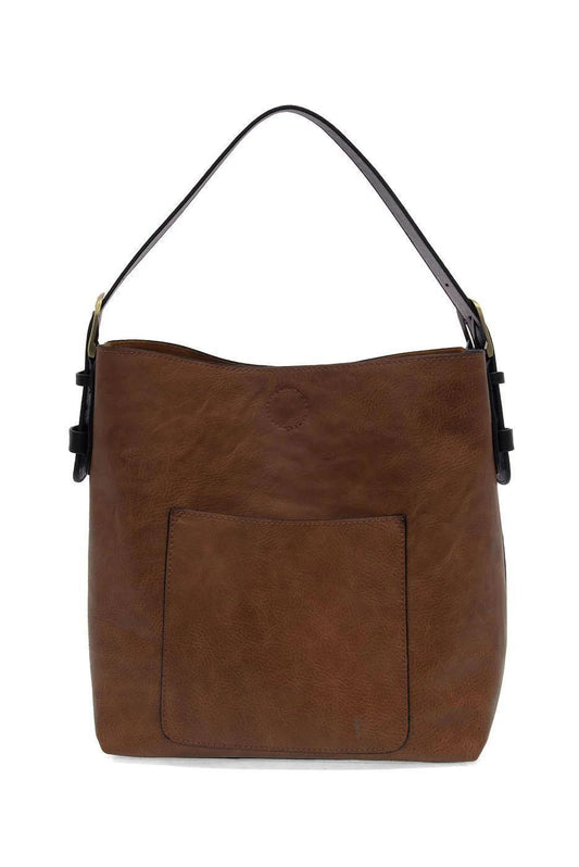 Pecan Hobo with Black Handle Handbag