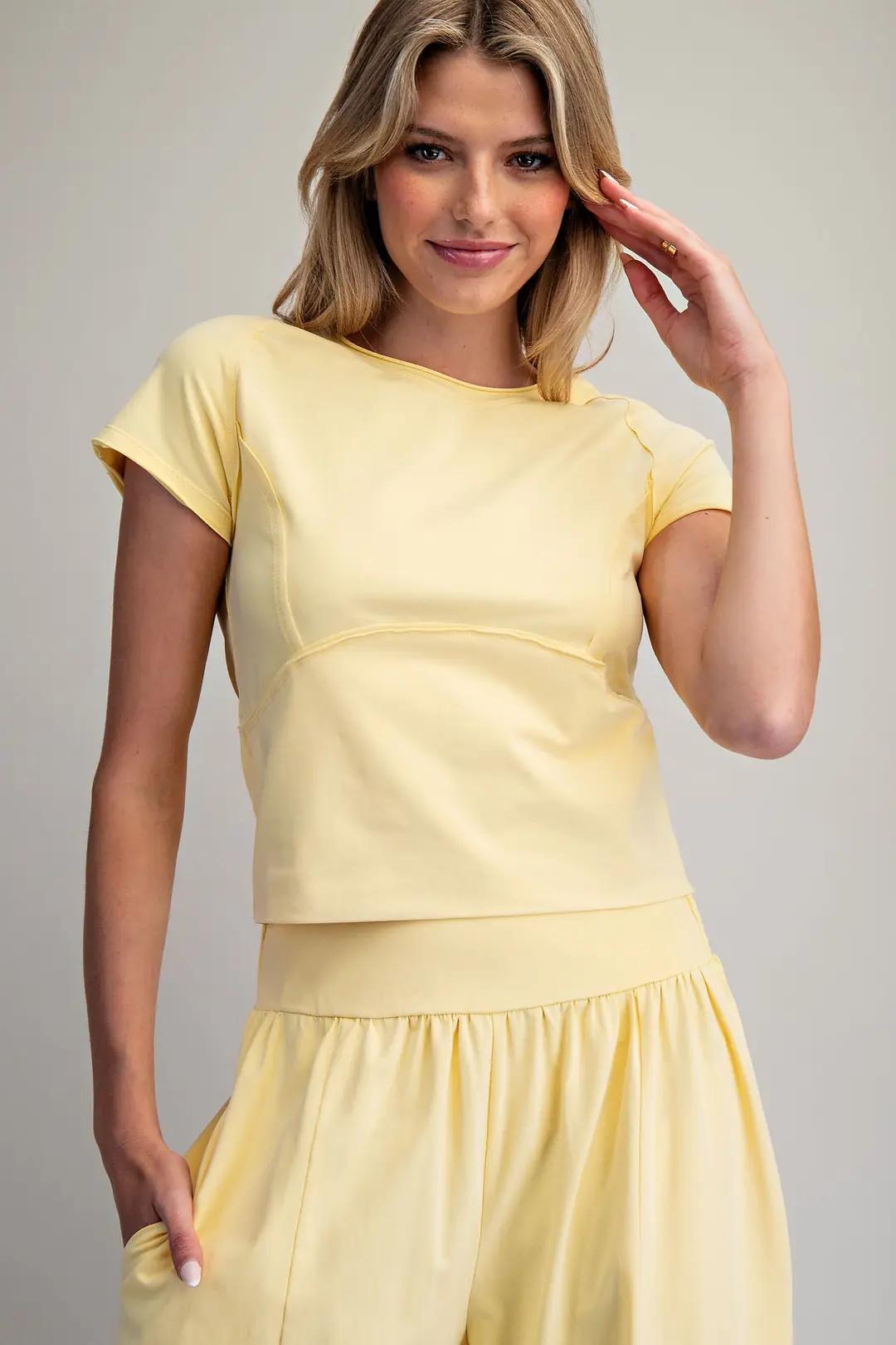 Butter Yellow Pants Set