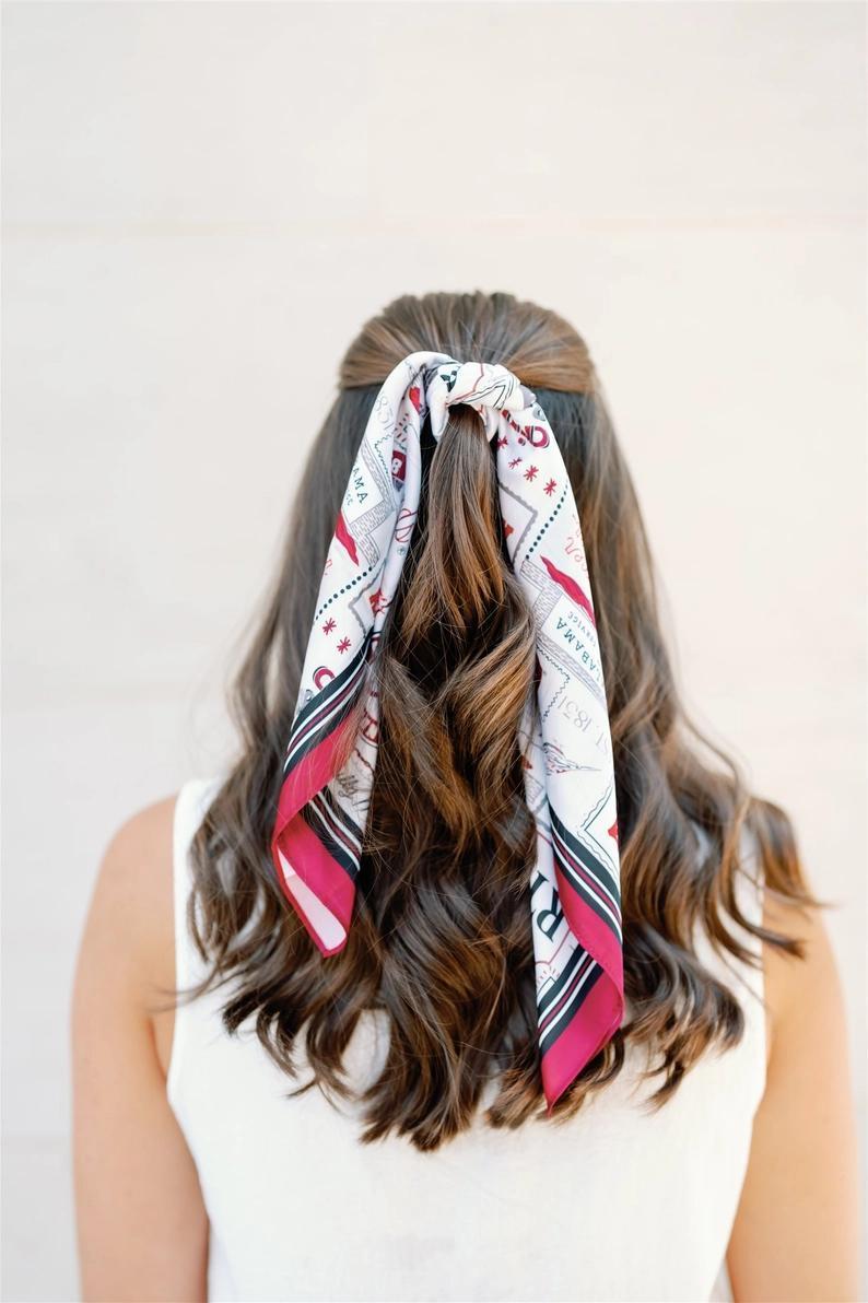 Alabama Stripe Silk Scarf
