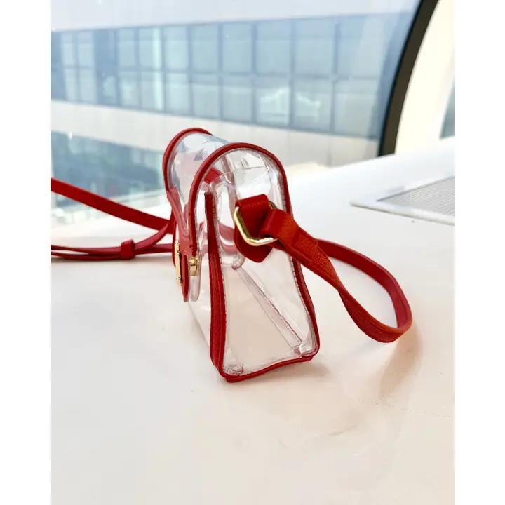 Red Anna Clear Bag