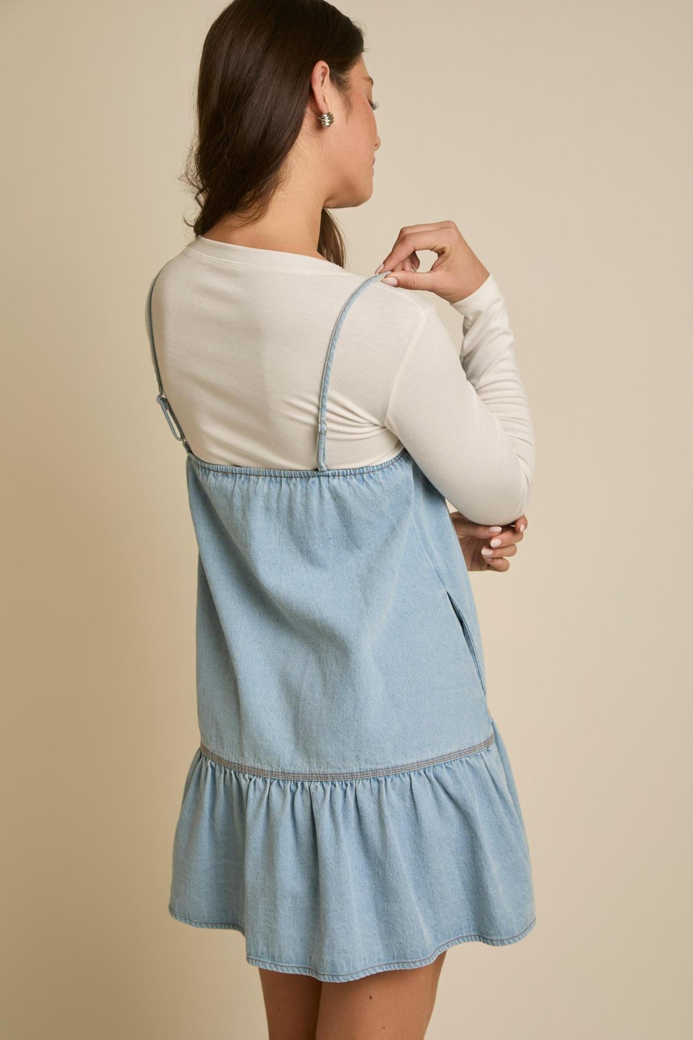 Denim Mini with Ribbon Bow Detail