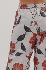 Silver Floral Pants Set