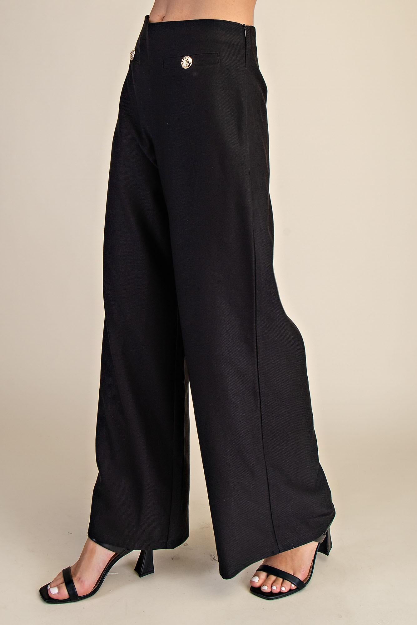 Black Straight Leg Dress Pants