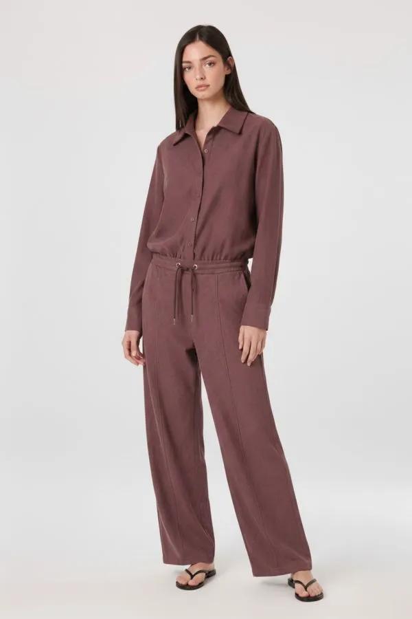 Cherry Wood Long Pant Set