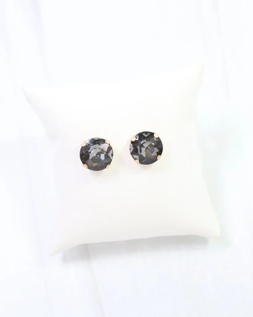 Andi Lg Black Diamond Studs