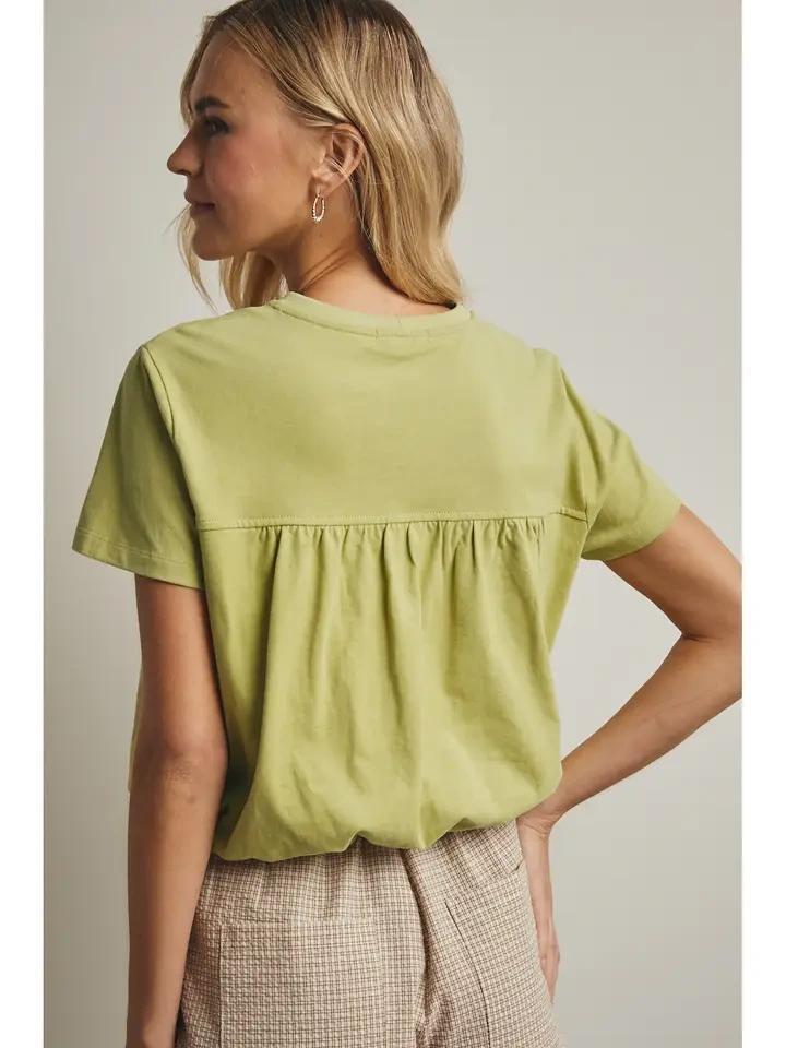 Avocado Bubble Hem Knit Top