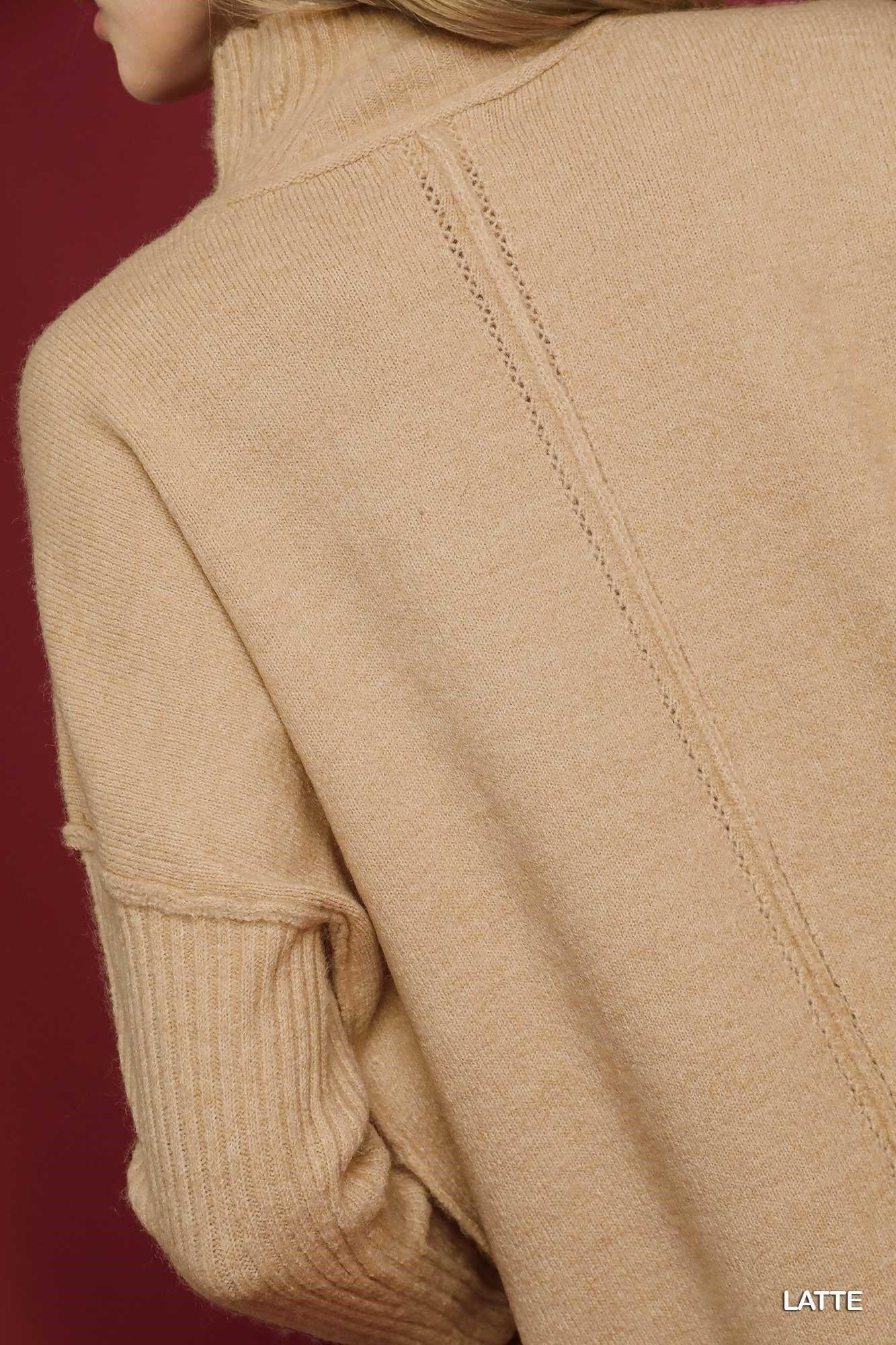 Latte Ribbed Hem Sweater