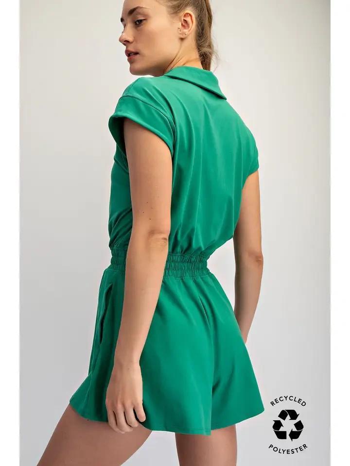Fresh Green Tennis Romper